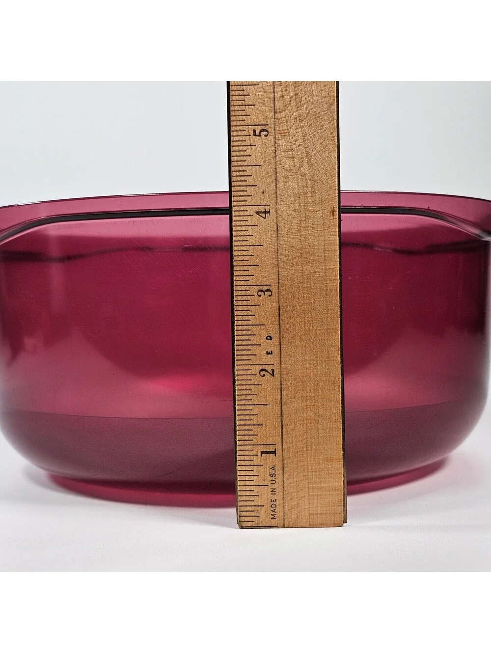 Tupperware Microwave Casserole Dish Cranberry Red Translucent Round Cooker 9in